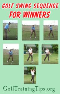 Golf Swing Sequence displayed in separate frames of the movement