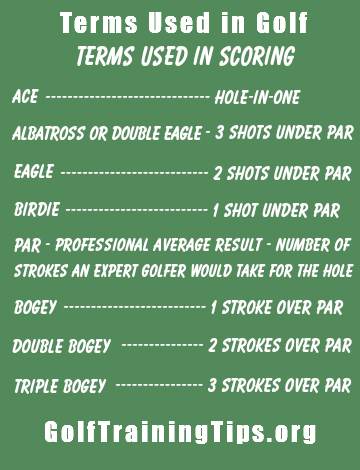 Enjoy this image I have made for beginners to learn the terms used for scoring in golf