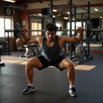 performing squats lke this is one of the best workouts for golfers to use